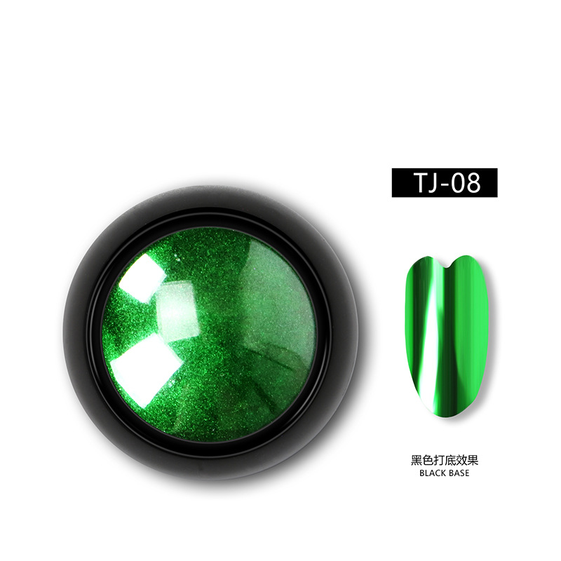 TikTok popular Hada de la harina espejo de color sólido galvanoplastia espejo mágico polvo brillo de uñas en polvo