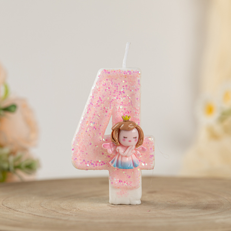 インターネット有名人の誕生日デジタルキャンドルクリエイティブ1歳のケーキオーナメント女の子宝物子供の雰囲気装飾シーンレイアウト|undefined