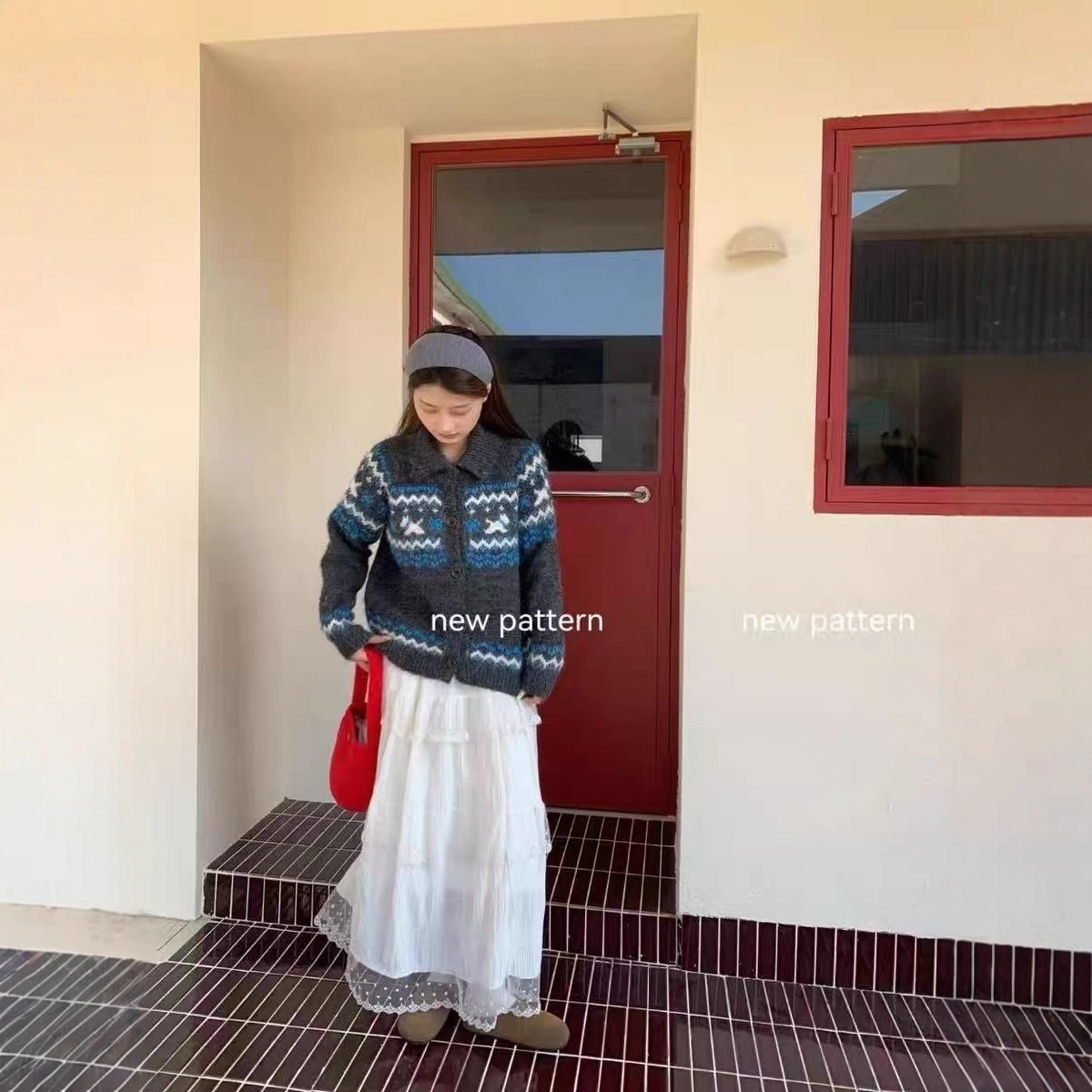 新款费尔岛立领厚实毛衣