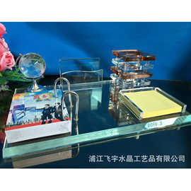 厂家批发水晶台历五件套摆件工艺品摆件活动礼品家居装饰品批发