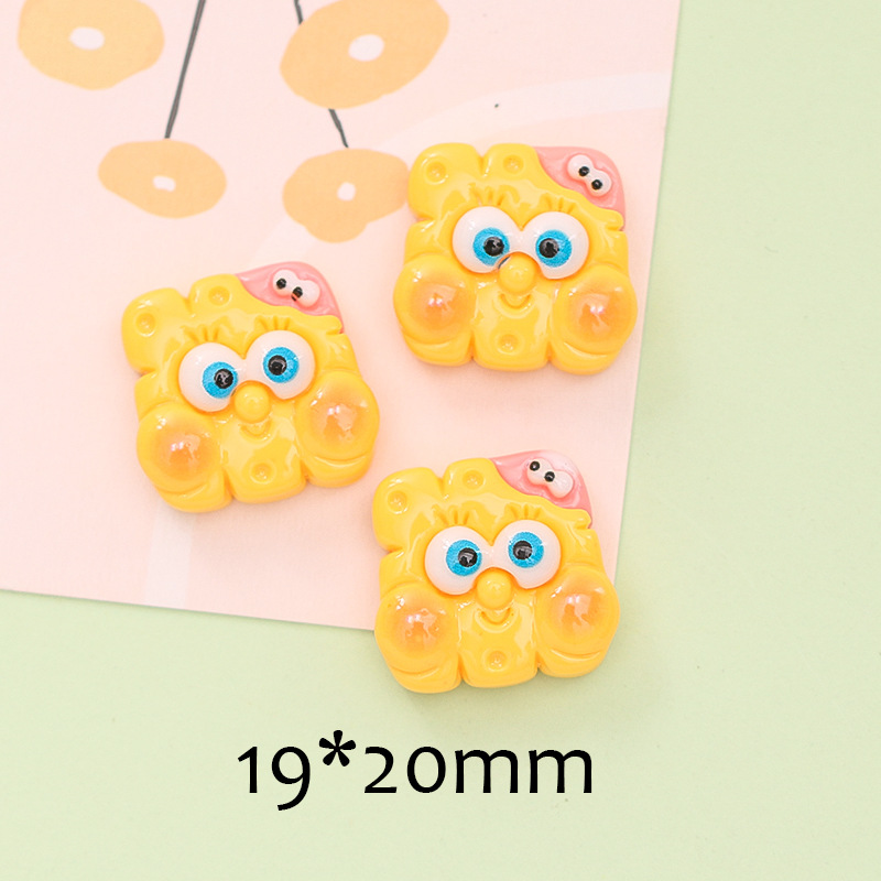 De dibujos animados pulpo estrella galleta DIY crema pegamento caja del teléfono accesorios para el cabello taza de agua resina accesorios de la joyería image 13