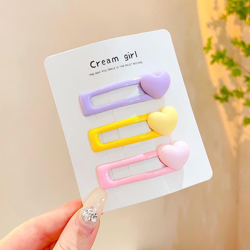 Dulce crema de viento pequeño pez clip de boca de pato de la frente de las niñas cejas laterales cabello rotos tarjetas de cabello de alta calidad no lastimar tocado de cabello