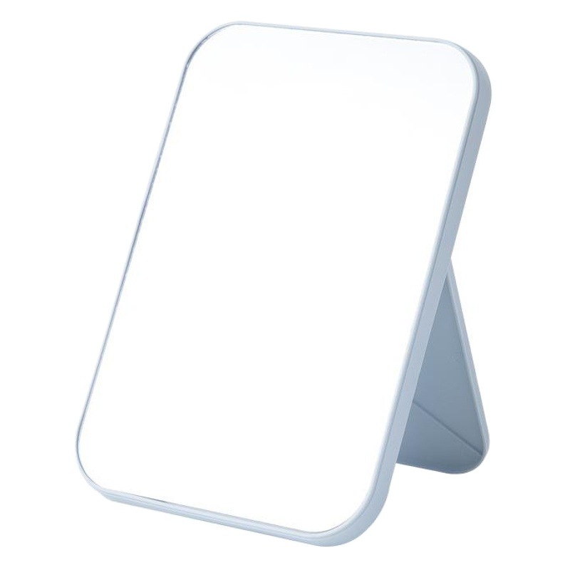 Espejo de maquillaje Espejo de tocador simple dormitorio de estudiantes cuadrado Espejo de princesa Espejo de escritorio portátil plegable disponible al por mayor