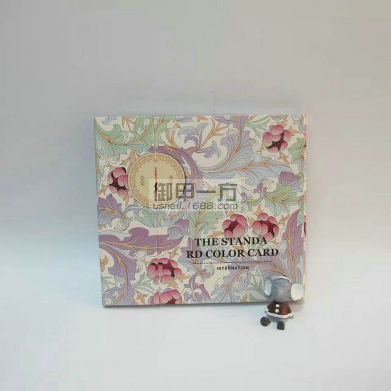 Productos de esmalte de uñas Pegamento de esmalte de uñas Caja de placa de color de uñas a rayas fresca pequeña Pantalla de color con incrustaciones de 120 colores Folleto de libro de tarjeta de color