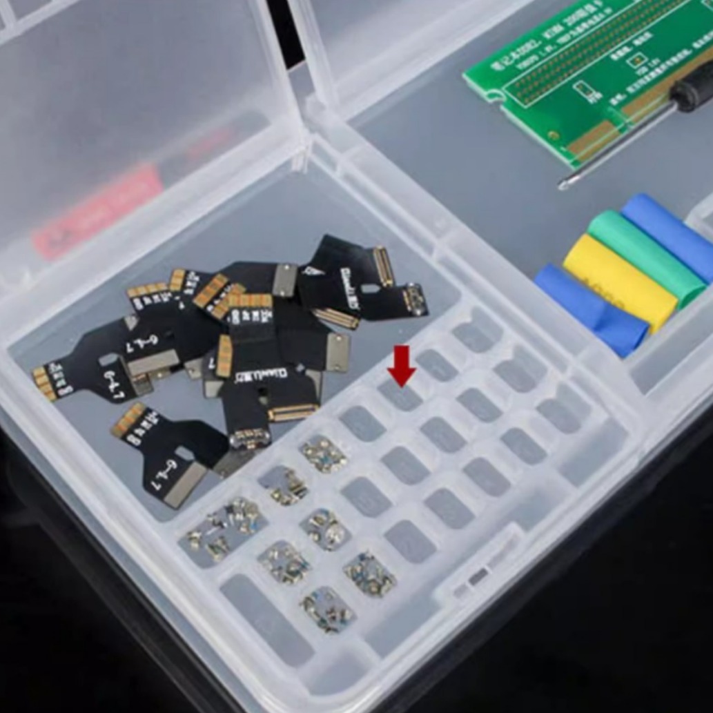 Caja de almacenamiento de tornillo caja de elementos de reparación de teléfonos móviles caja de piezas multifuncionales caja de elementos de doble capa caja de almacenamiento de placa base