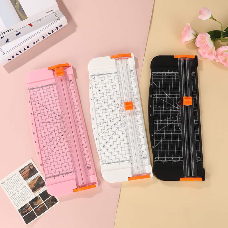 A4 Paper Cutter with Plastic Base, Portable Blade Manual Paper Trimmer, Office Cutting Tool, Paper Cutting Device
