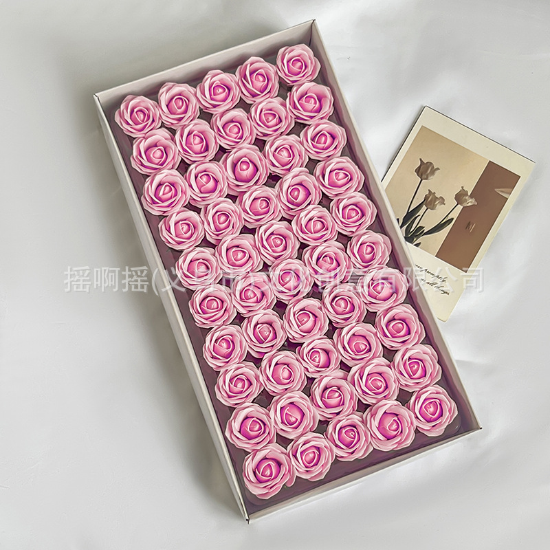 Venta directa de fábrica mini pulgares cabeza de flor diy productos semiacabados flor de jabón cabeza de rosa regalo de flor de jabón al por mayor