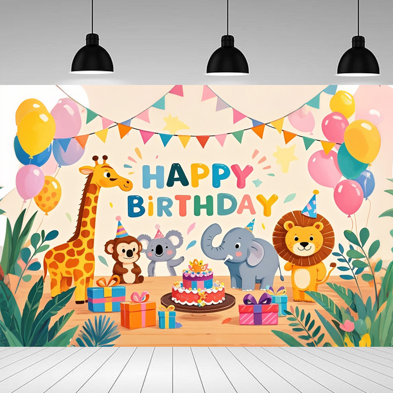 Bandera de fiesta de cumpleaños nueva transfronteriza Amazon venta directa de fábrica nueva fiesta de cumpleaños transfronteriza