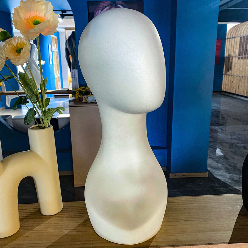 假发帽子饰品展示模特头 抽象假人头 跨境欧美无脸头模PVC模型头|undefined