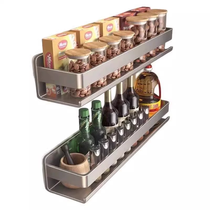 Spice Rack Wall-mounted Shelf Rack No-drill Kitchen from Yomiego