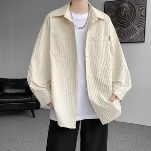 Autumn Gao ke heavy high quality embroidered shirt plus size men's jacket a generation of hair