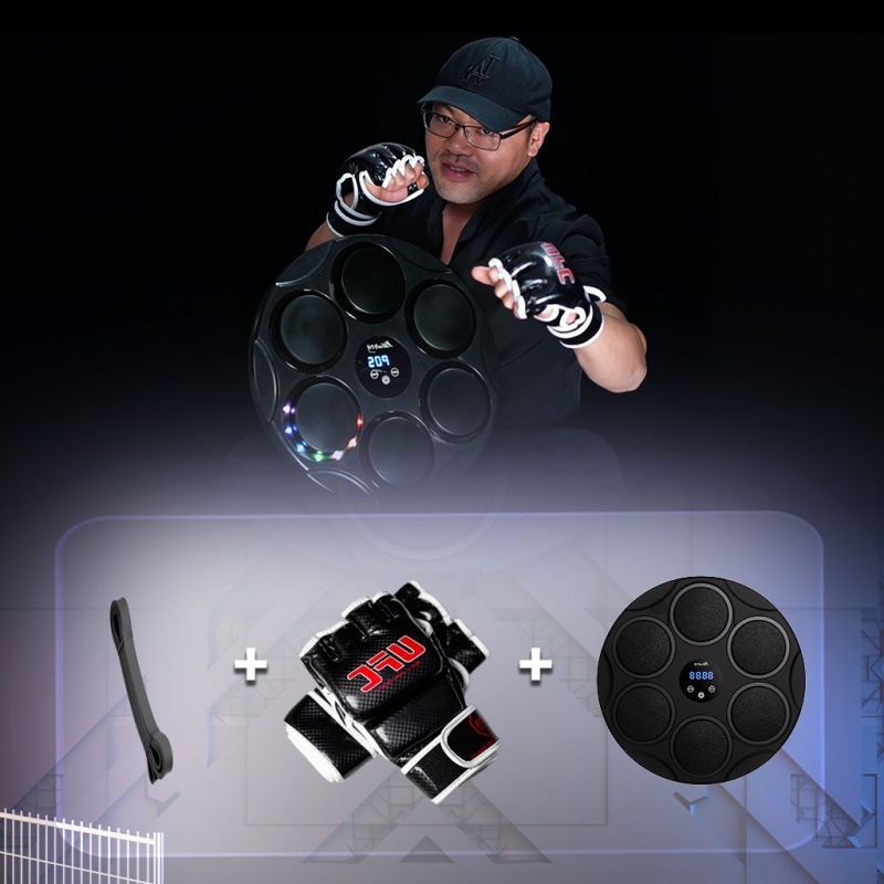 New colorful light -efficient boxing target (semi -finger glove+strap)