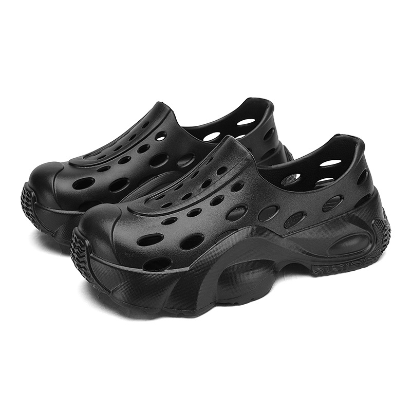 Pise en la mierda zapatos con agujeros de suela gruesa para hombres 2025 nuevo uso exterior de verano aumento playa antideslizante y desodorante sandalias Baotou