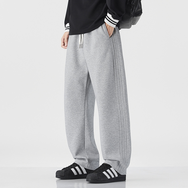 2025 Autumn New Japanese Retro Knitted Sweatpants Loose Plus Size Scimitar Men's Wide-Leg Casual Pants Trendy 2025 Autumn New Japanese Retro Knitted Sweatpants Loose Plus Size Scimitar Men's Wide-Leg Casual Pants Trendy