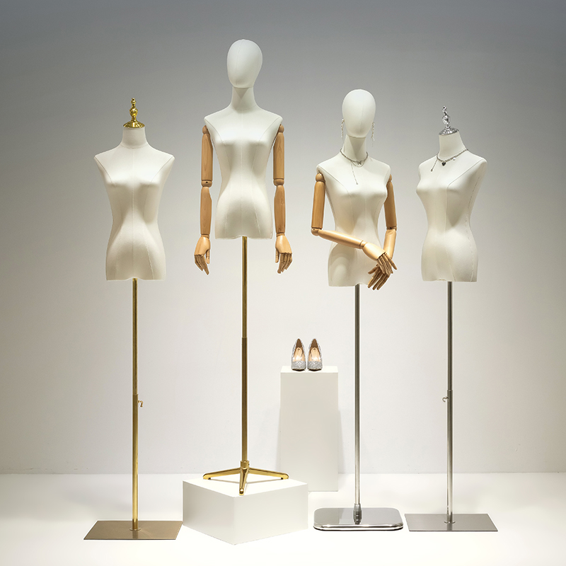Model Display of Women's Clothing with Half-Length Korean Style Clothes, Wedding Dresses, Cheongsam Clothing Store Window Props, Human Body