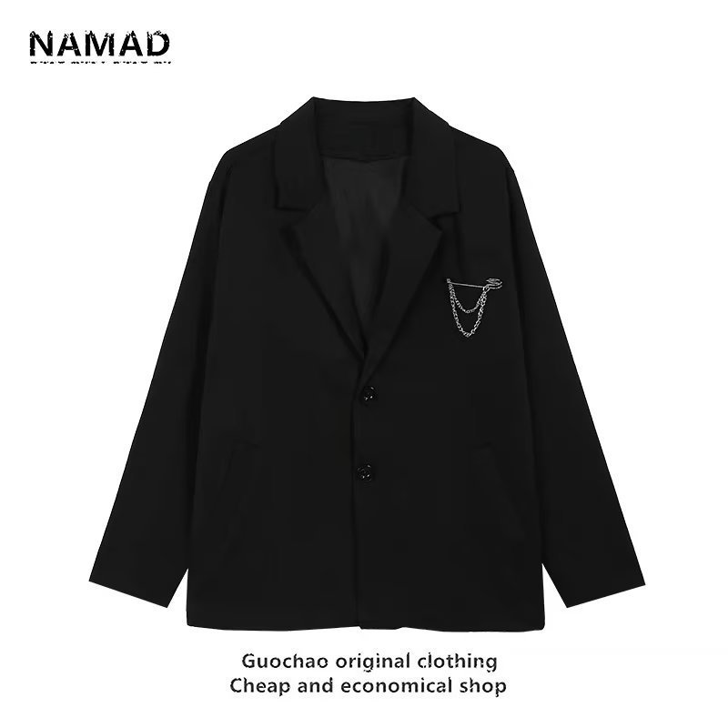 Hong Kong Style Internet Celebrity Design Suit Jacket Men's Korean Styley Small Suit Spring And Autumny Brand Handsome Jacket