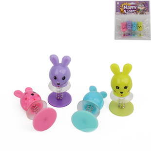 Resurrection Bounce Rabbit Head (4 Pack) Sucker Bounce Doll Bounce Rabbit Plastic Toy For Export Only