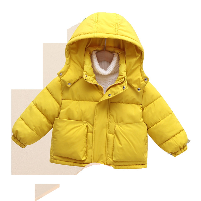 Nuevo 2023 ropa de invierno para niños estilo coreano chaqueta acolchada de algodón para niños y niñas chaqueta acolchada de algodón de Bolsillo grande engrosada chaqueta acolchada de algodón para niños