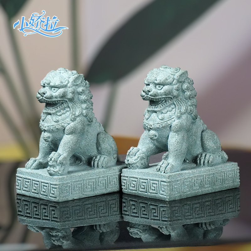 Arenisca azul decoración de marea nacional jardinería china paisaje interior arenisca acuario piedra león paisajismo micro paisaje creativo imitación piedra