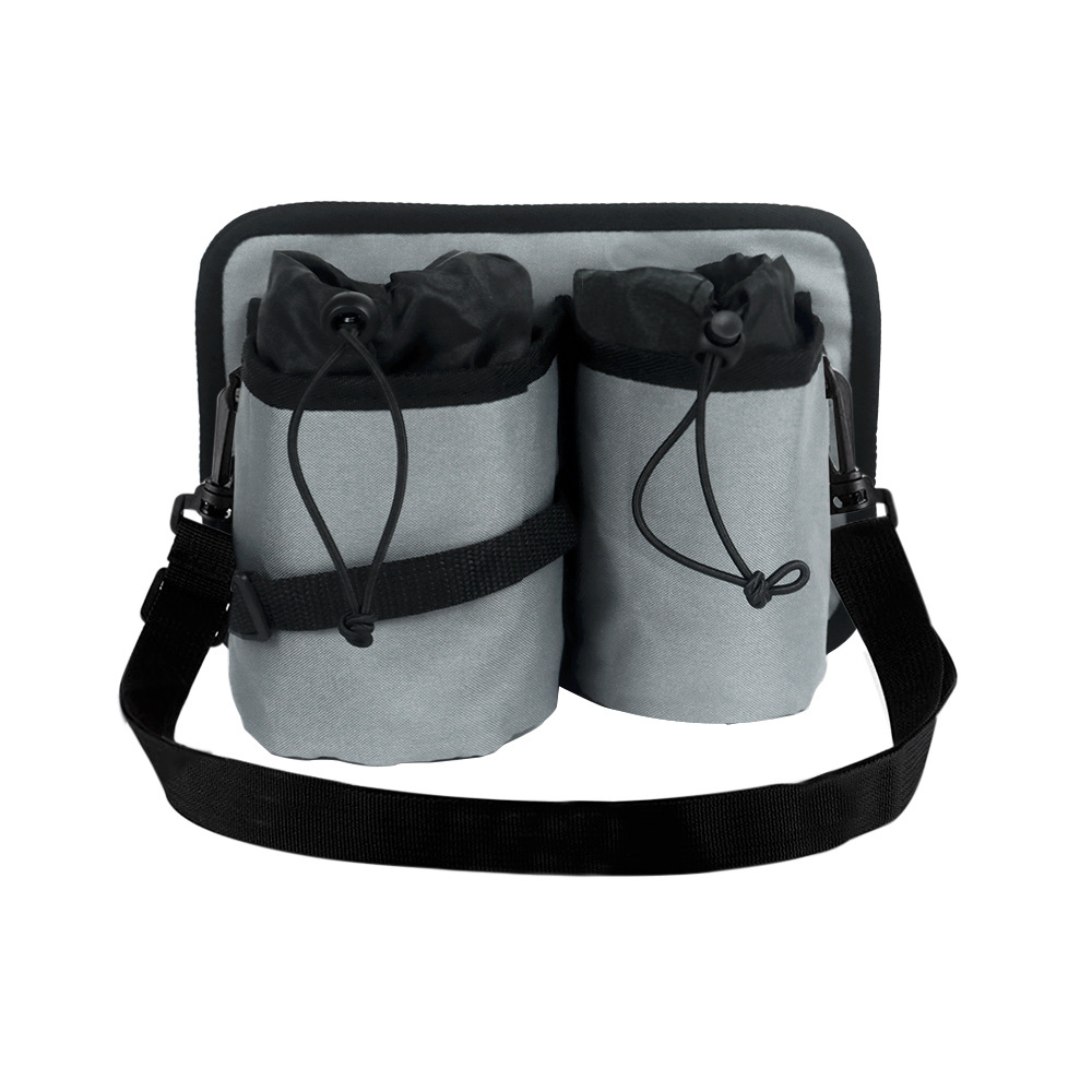 Amazon Hands-Free Luggage Cup Holder Beverage Cup Coffee Cup Cover with Shoulder Strap, Grey Cup Cover Bag, Essential for Flight Attendants
