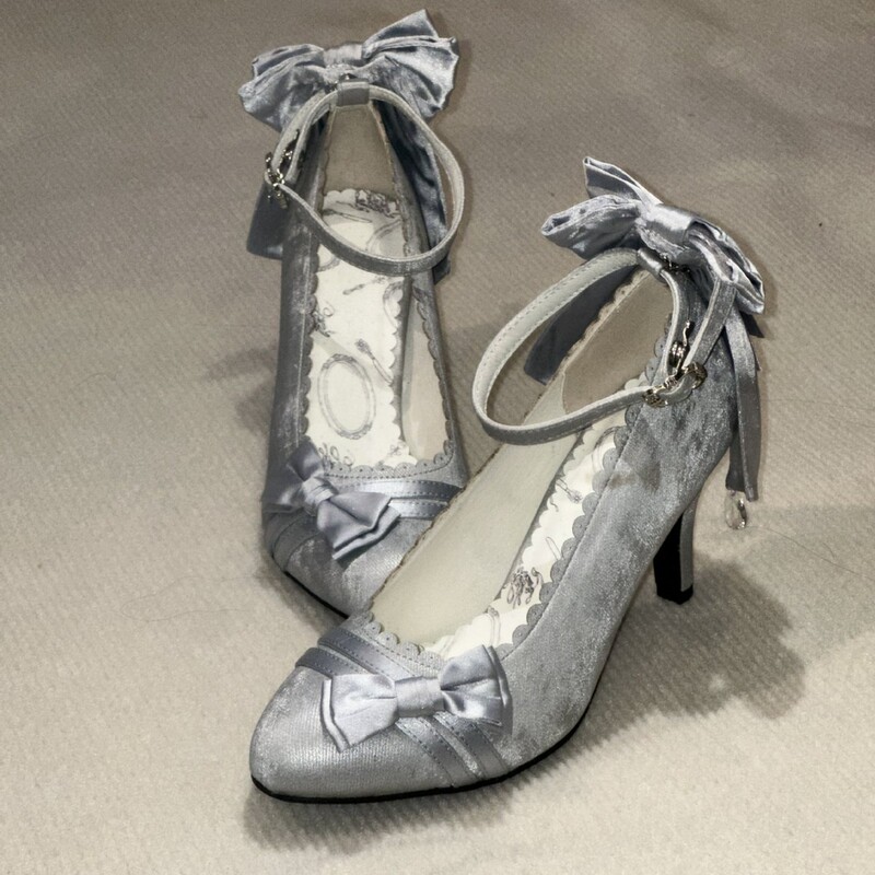 In Stock: Flashing Dream Lolita Original Suede Coming-Of-Age Ceremony Bowknot Stiletto Heels Lolita Shoes