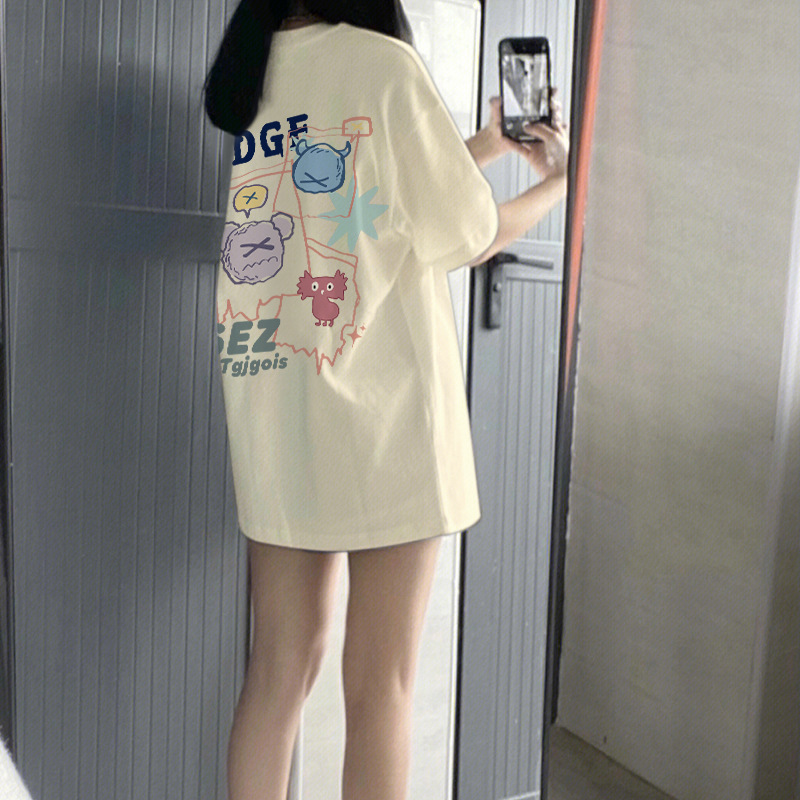 Loose Short-Sleeve T-Shirt for Women, Half-Sleeve, 2025 Summer New Large Version, Oversized Design, Niche Top, Ins Trend