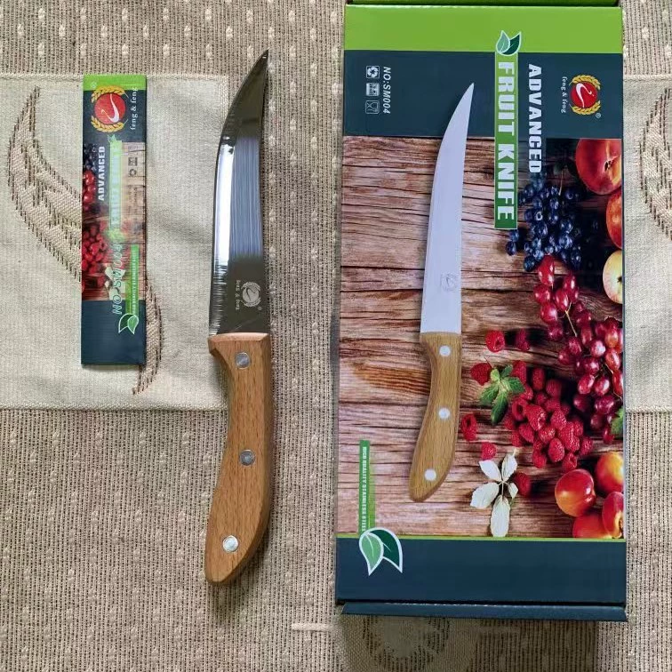 Янцзян Fengzhengfeng 5004, лемитарный нож из нержавеющей стали с деревянной ручкой Fengzhifeng