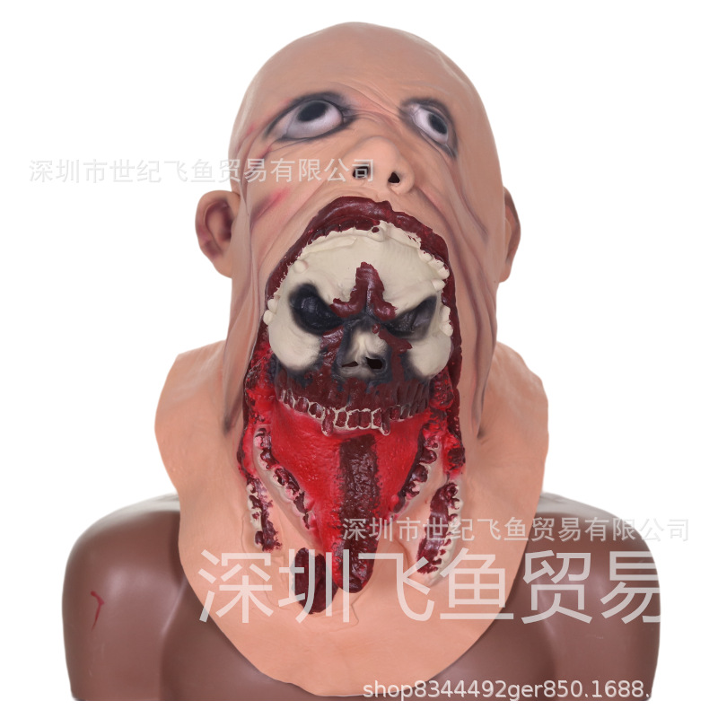 Halloween Charlie horror máscara partido casa embrujada truco atmósfera de miedo apoyos sangrienta Zombie cara llena sombrerería