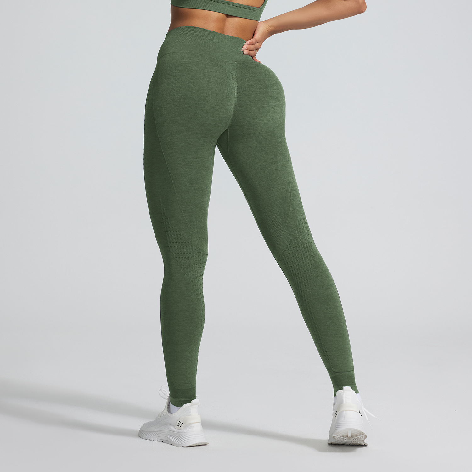 Amazonas catiónico ultra suave sensación sin pellizco de mujer apretado caderas de belleza Jacquard nueve pantalones de gimnasio