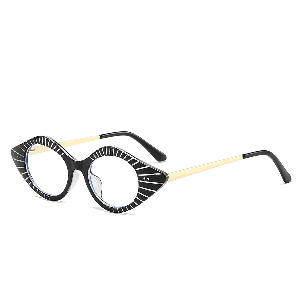 Cross-border Personalized Multi-color Cat-eye European And American Trendy Retro Patchwork Lip-shaped Frame, Foreign_voghion.com