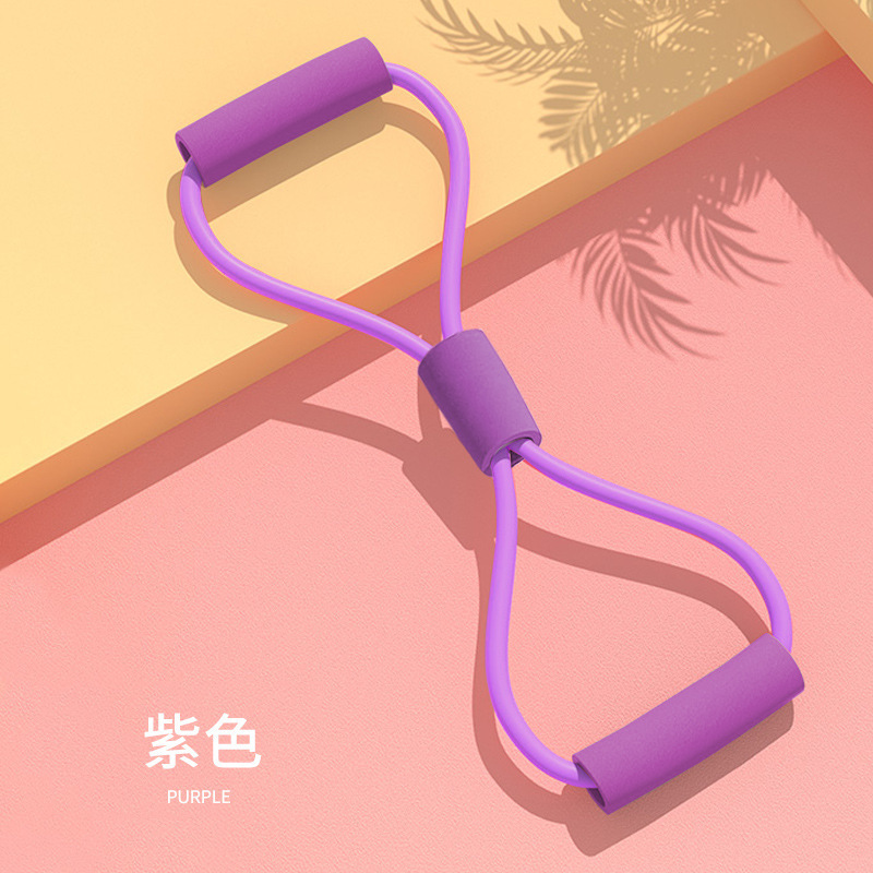 8字拉力器美背瑜伽训练器材弹力管扩胸拉力带 女背健身 八字绳|undefined