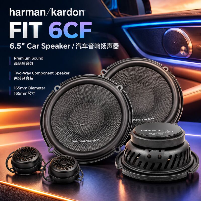 Harman Kardon Fit6Cf 400W High-Power Two-Way Split-Type Car Speaker with Ultra-Wide Frequency Response
