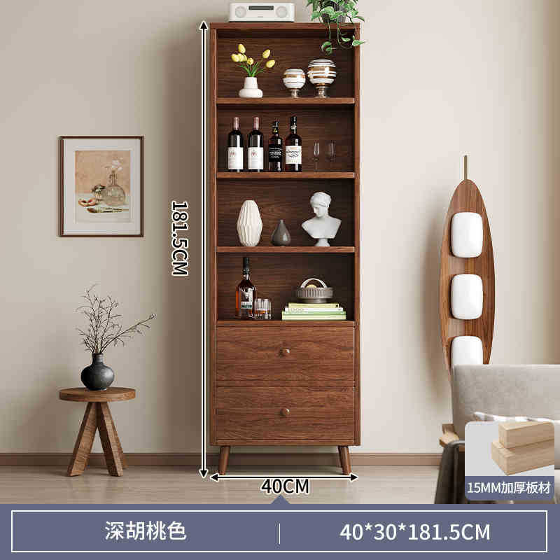 Estante de exhibición para té de estilo chino de madera maciza, pequeño gabinete multiusos, estante decorativo para sala de estar. image 13