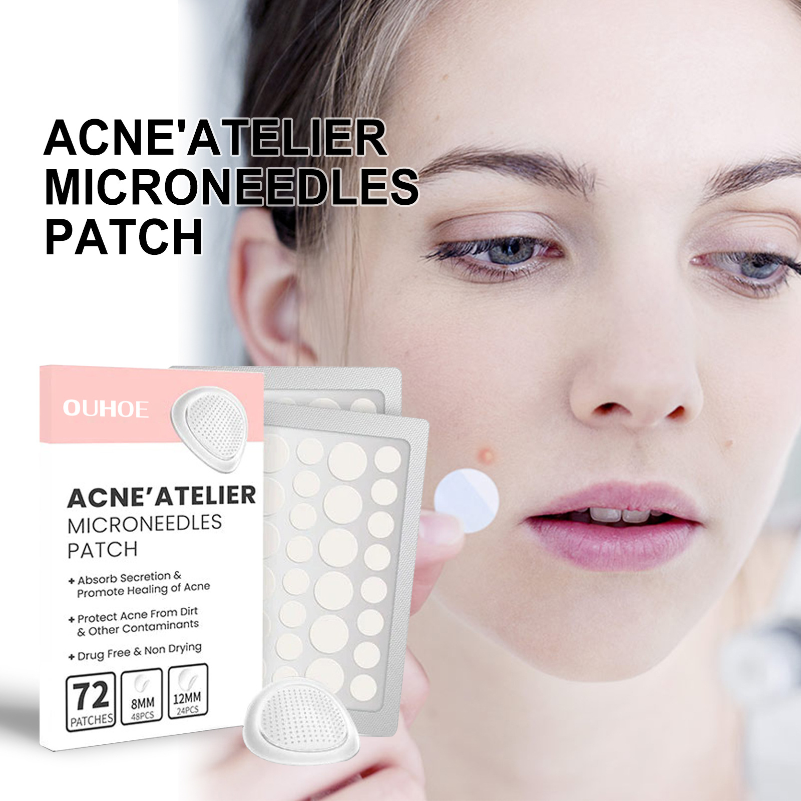 OUHOE – Patch réparateur de rougeurs du visage, nettoyant les Pores, hydratant et lissant, Patch contre l'acné de la peau_voghion.com
