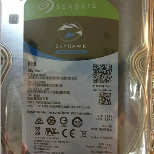 Новый Seagate ST6000VX0023 для видеонаблюдения 6Т CoolEagle корпоративный жесткий диск 6Т для хранения