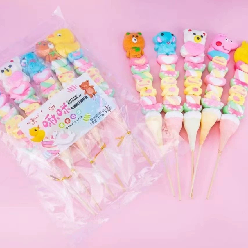 金斯泊 175g JiuMi Cartoon Cotton Lollipops Children's Chuan Chuan Noodles Hutong Snacks Candy Snacks Batch
