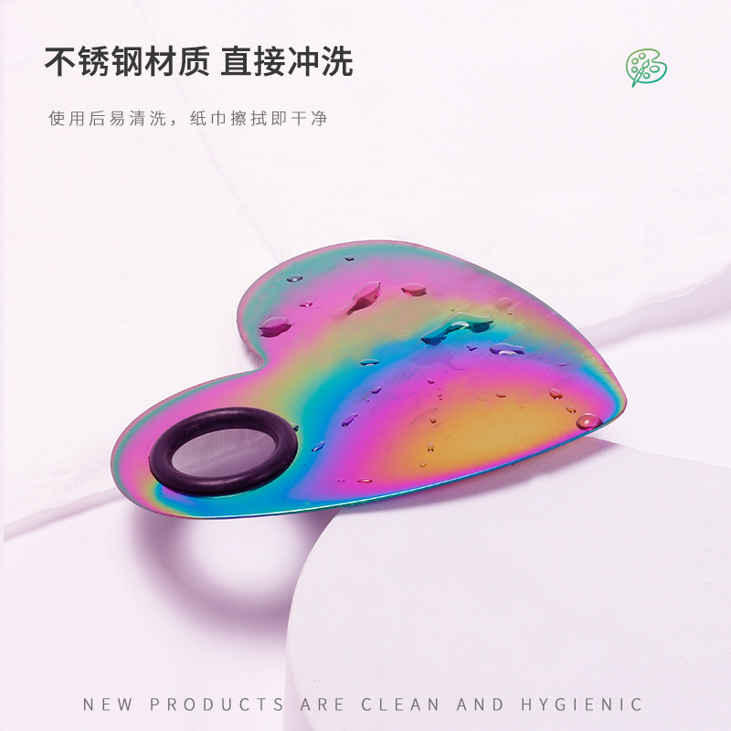 Nuevas paletas de maquillaje de uñas de acero inoxidable transfronterizas paleta de color brillante con varillas de color amor en forma de mariposa