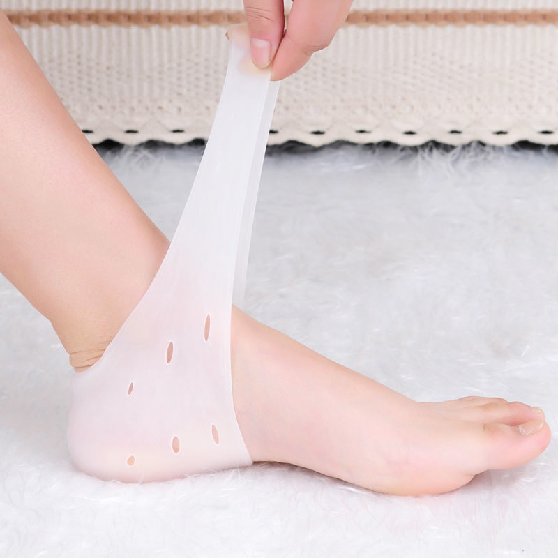 cubierta de talón de silicona agrietada protector de pies secos calcetines anti-agrietados para mujeres agrietadas paquete de talón de hombre agrietado
