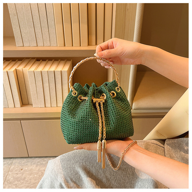 270g Weight Polyester Lining Material Sewing Thread Fashion Element String Closure Type Single Shoulder Strap Strap Type Evening Bag Bags Type Party, Shopping Occasion Pu Leather Material Solid Color Pattern All Seasons Season Women's Gender Streetwear Style Bucket Shape Medium Size Women's Medium Pu Leather Solid Color Streetwear Sewing Thread Bucket String Evening Bag 26