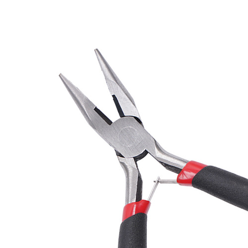 Toothed Tip Pliers Jewelry DIY Clamping Pliers Round Nose Pliers Bead Cutting Pliers 4.5 inch Multi-functional