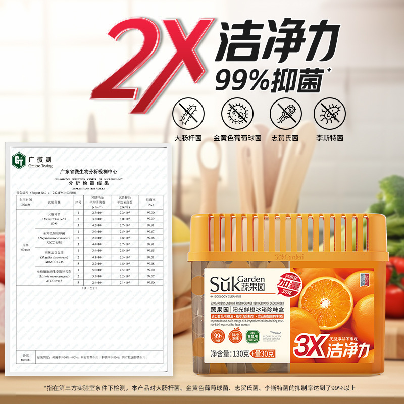 【冰箱搭子】蔬果园冰箱除味剂家用香氛持久清新空气净化除味保鲜|undefined