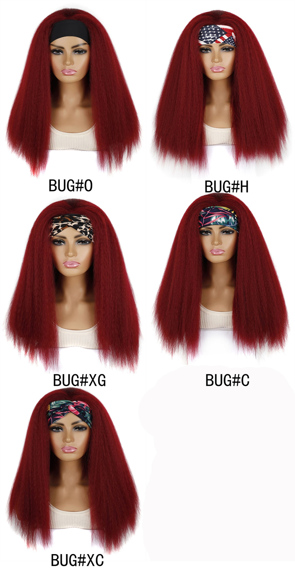 Außenhandel Haarband Turban Perücke Kopfbedeckung Cornrows Haarband Perücke Kopfbedeckung Turban Stil lange Haare Kopfbedeckung_voghion.com