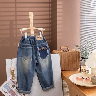 Cross-Border Ins Popular Children's Jeans Spring and Autumn Clothing for Toddlers and Kids, Korean Style, Stylish