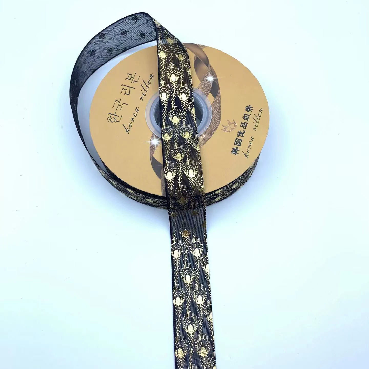 2,5 CM bandeja de barra de cinta de dorado transparente hecho a mano accesorios de bricolaje cinta de color oscuro caja de regalo de flores lote de embalaje