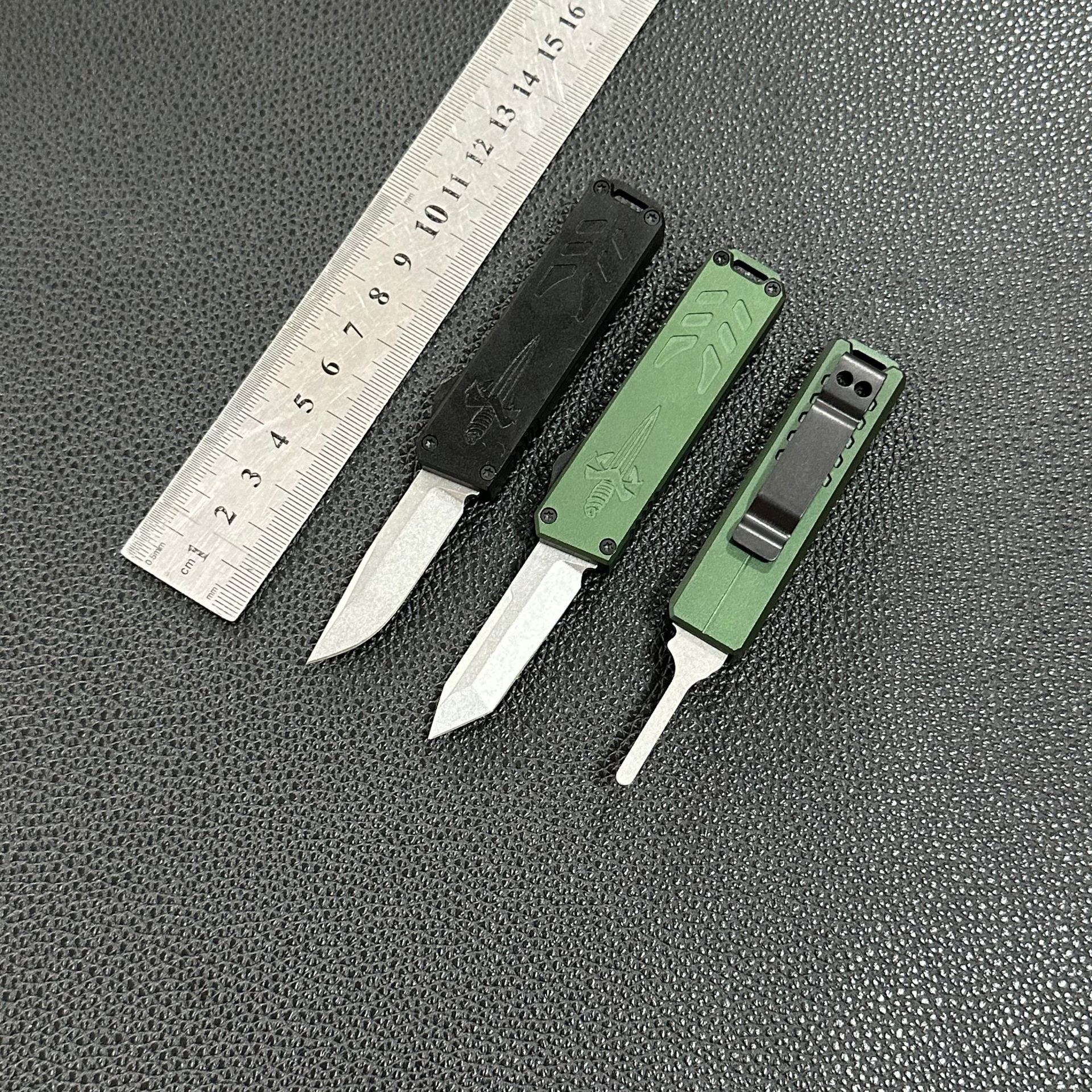 跨境微技术迷你便携伸缩CNC航空铝合金折叠刀EDC多功能美工刀