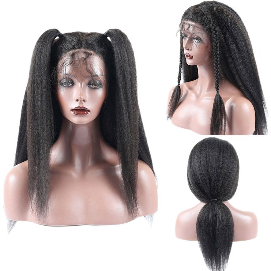Cross-Border European and American T-Shaped Lace Front Wig for Women, Yaki Fluffy Long Synthetic Hair Wig, Factory Direct Sale, Exotic Style