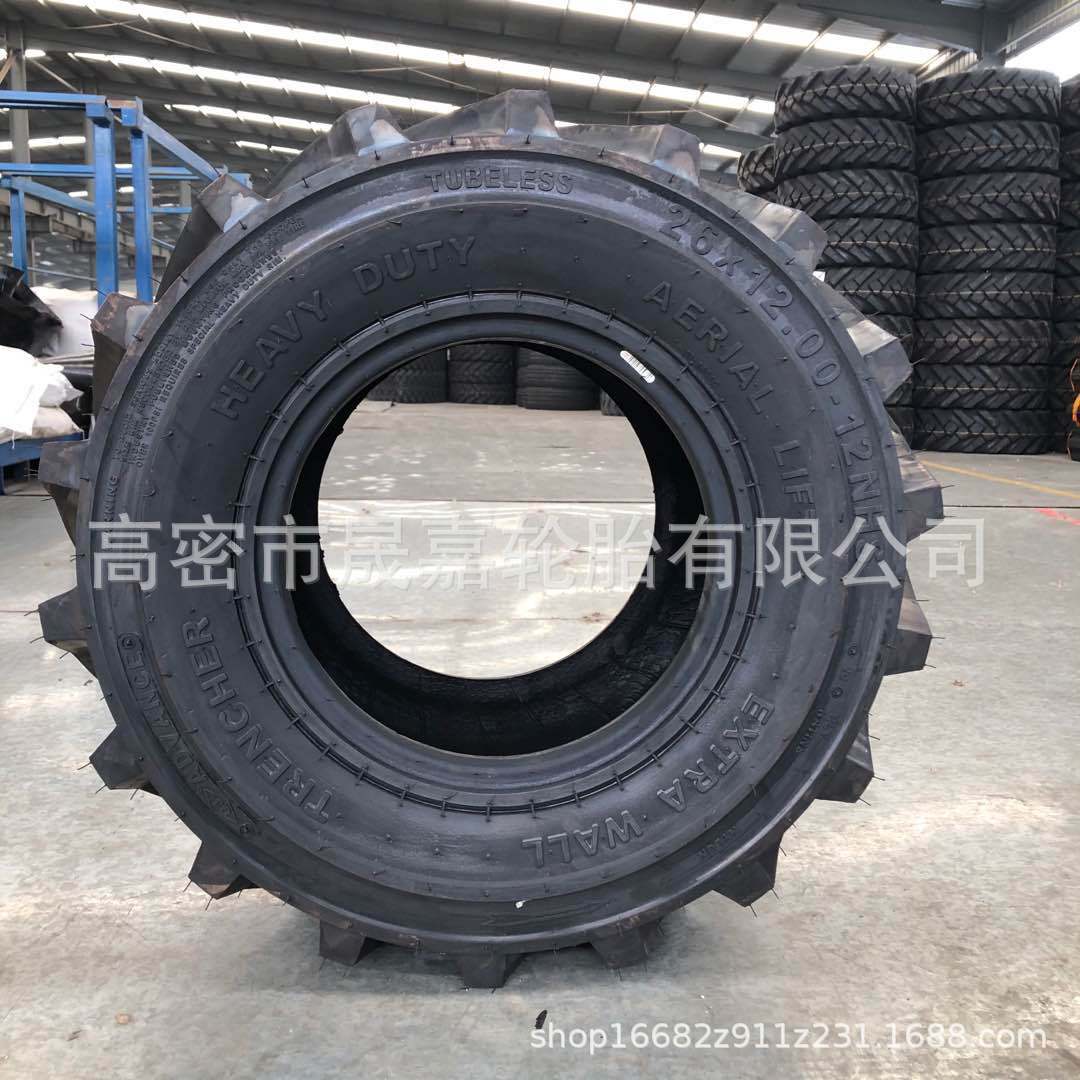 供应割草机轮胎26x12.00-12 农用机械轮胎农机具人字花纹轮胎