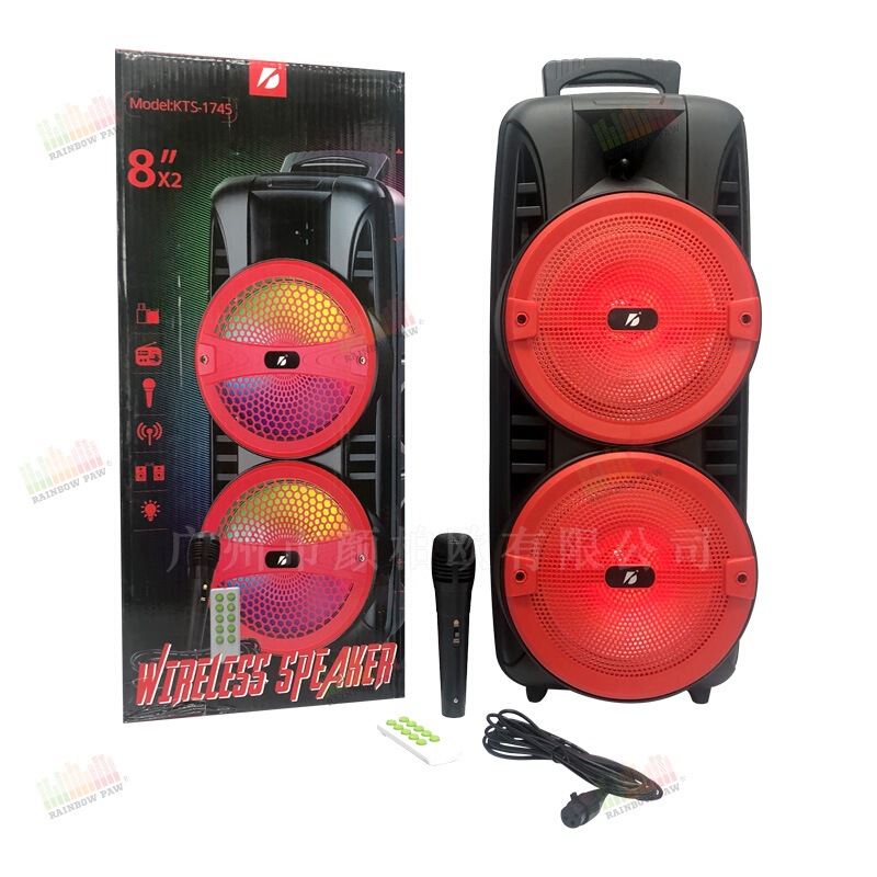 KTS factory wholesale direct delivery single KTS-1745 outdoor portable double 6.5-inch pull rod portable Bluetooth speaker KTS factory wholesale direct delivery single KTS-1745 outdoor portable double 6.5-inch pull rod portable Bluetooth speaker