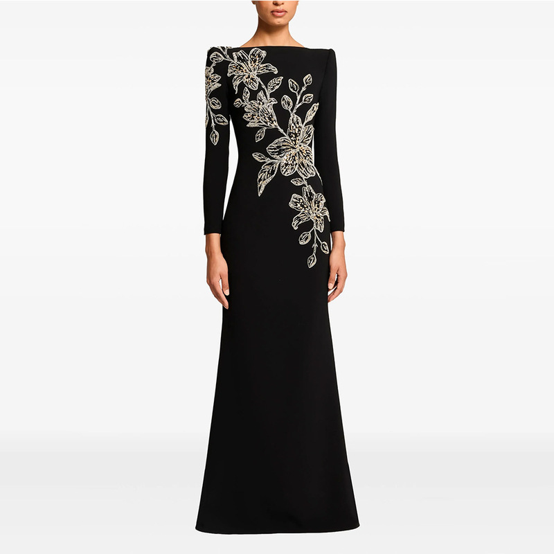 In-Stock Host Evening Gown 2026 Celebrity Series Dress Long Gown with Heavy Embroidery, Beading, and Rhinestones