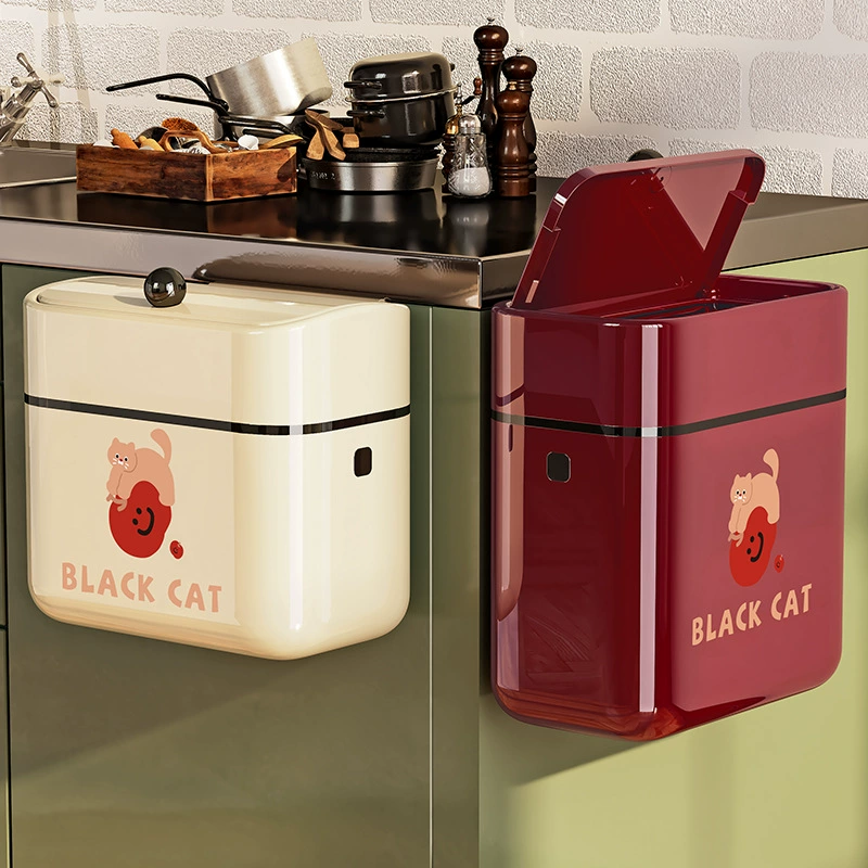 Настенная кухонная корзина для хранения мусора, подвесная дверь, органайзер для бытового шкафа, трубка для хранения кухонных мусора и фруктов